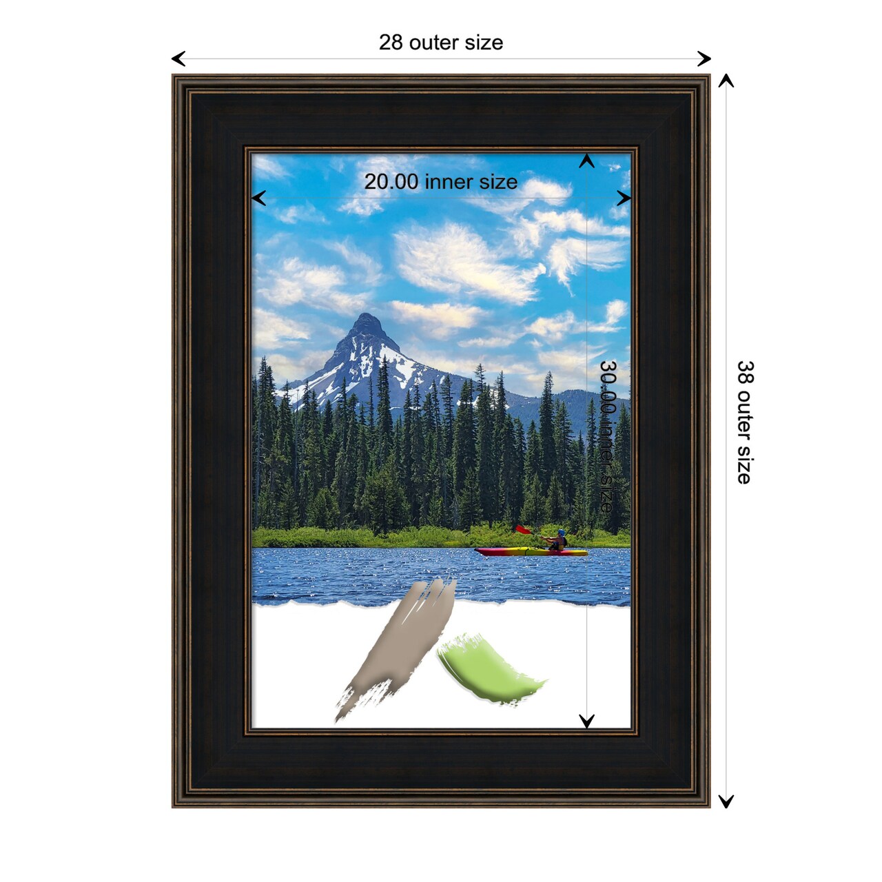 Mezzanine Espresso Wood Picture Frame, Photo Frame, Art Frame